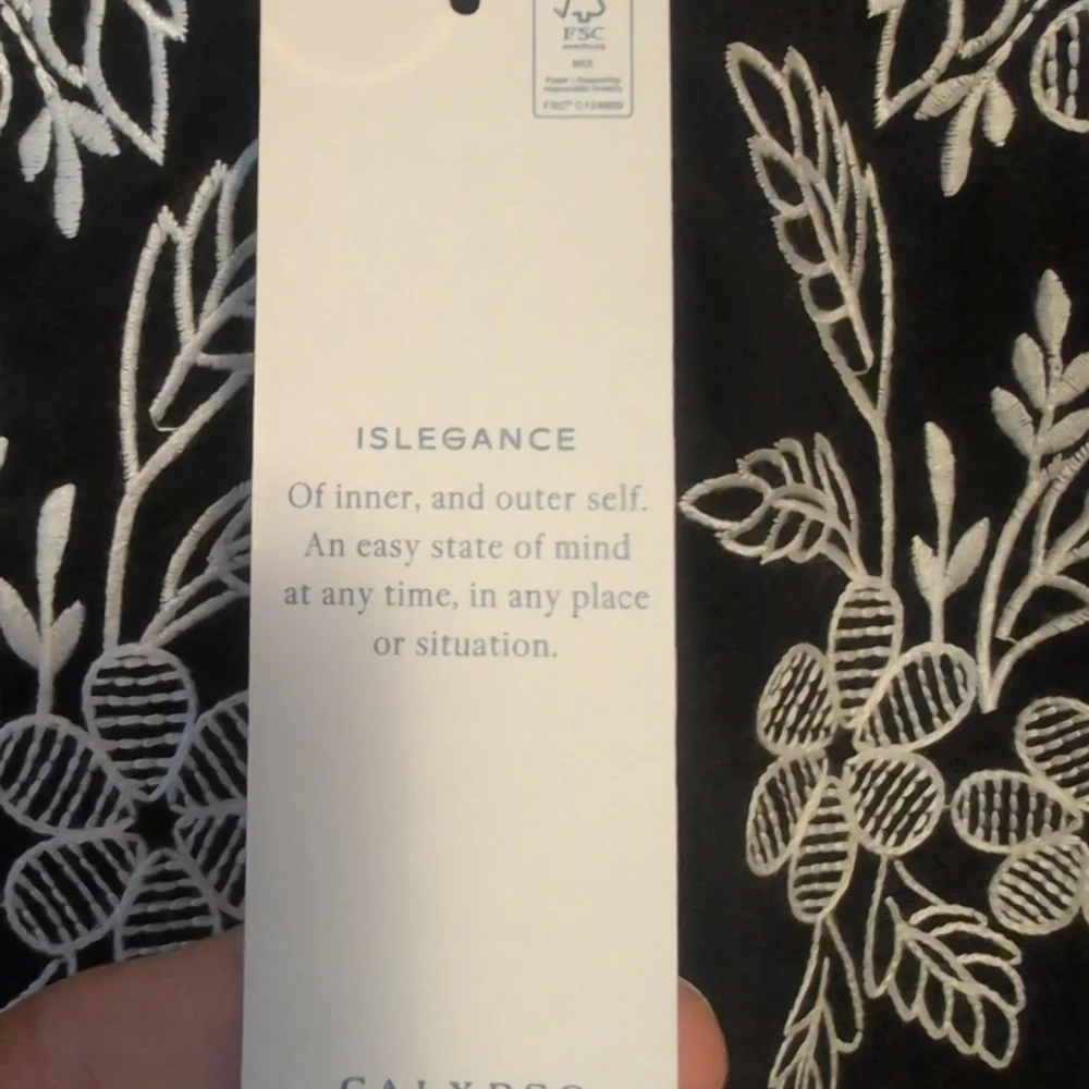 Calypso Black Embroidered Floral Top - Picture 3 of 6